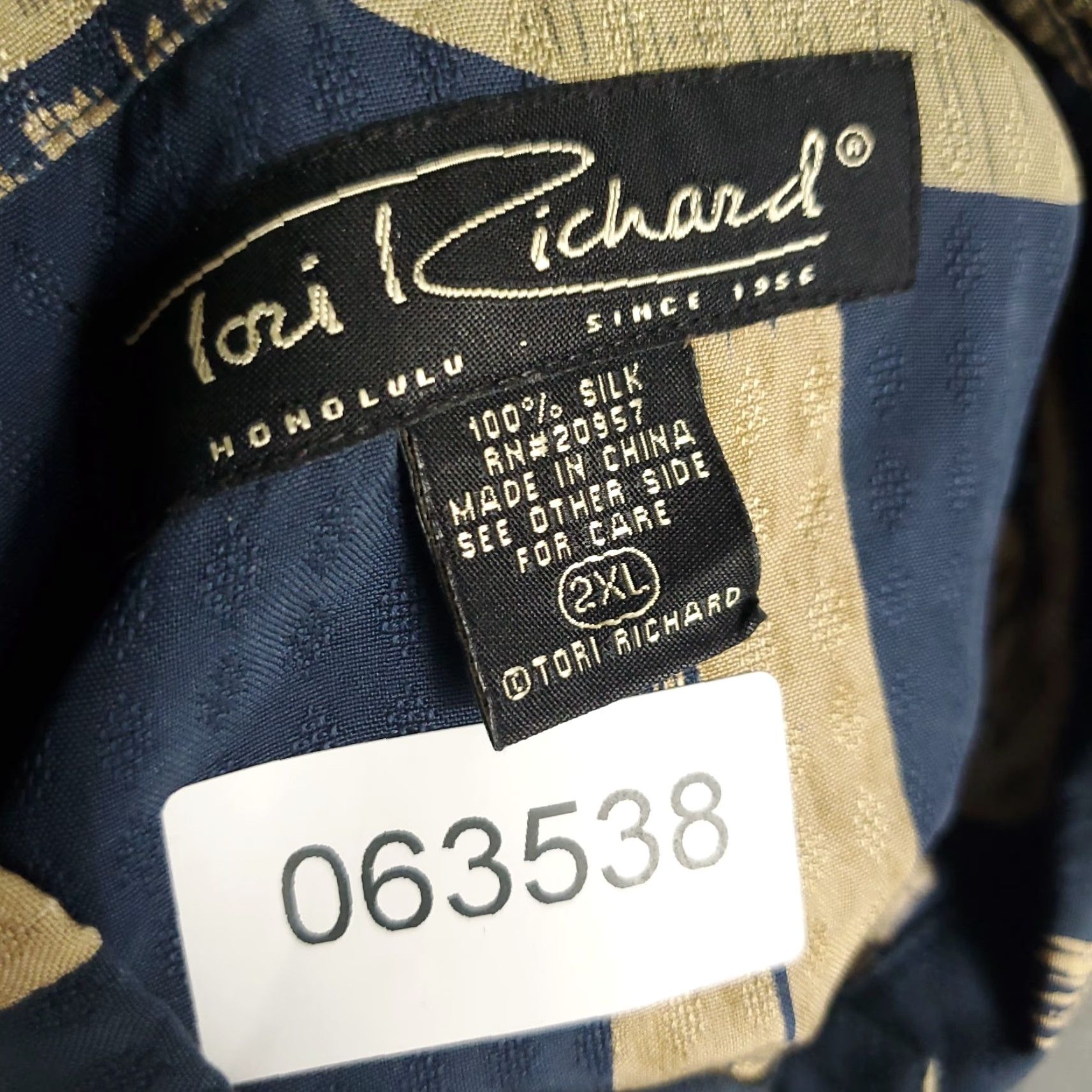 Tori Richard Tori Richard Hawaiian Shirt Men's 2XL Blue Silk Button-Up Short Sleeve Graphic Print Aloha Size US XXL / EU 58 / 5 - 7 Thumbnail