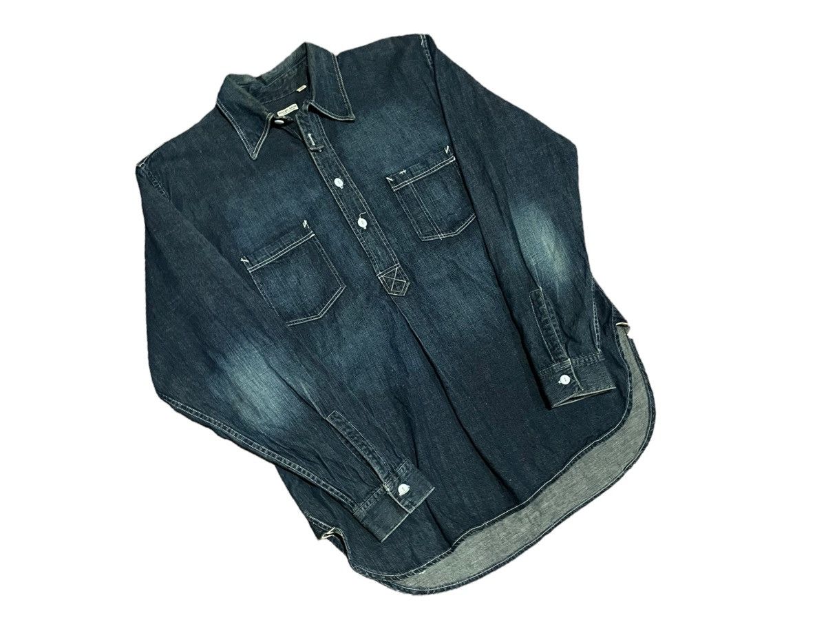 Japanese Brand Sugarcane Denim Shirt Military Army Style Japon Fabrique Size US L / EU 52-54 / 3 - 3 Thumbnail