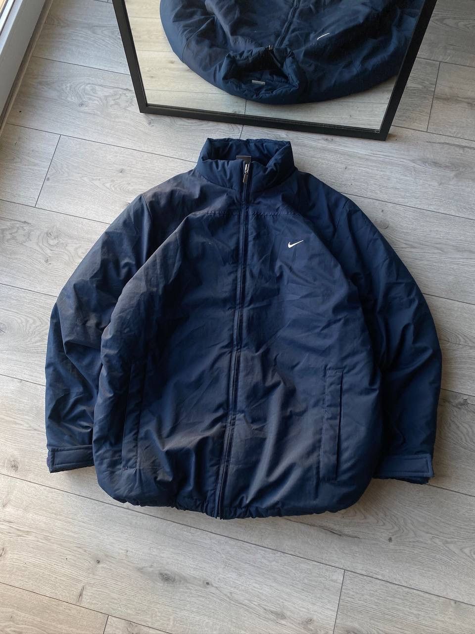 Nike × Vintage Vintage Nike Swoosh Puffer Down Jacket L Y2K Size US L / EU 52-54 / 3 - 1 Thumbnail