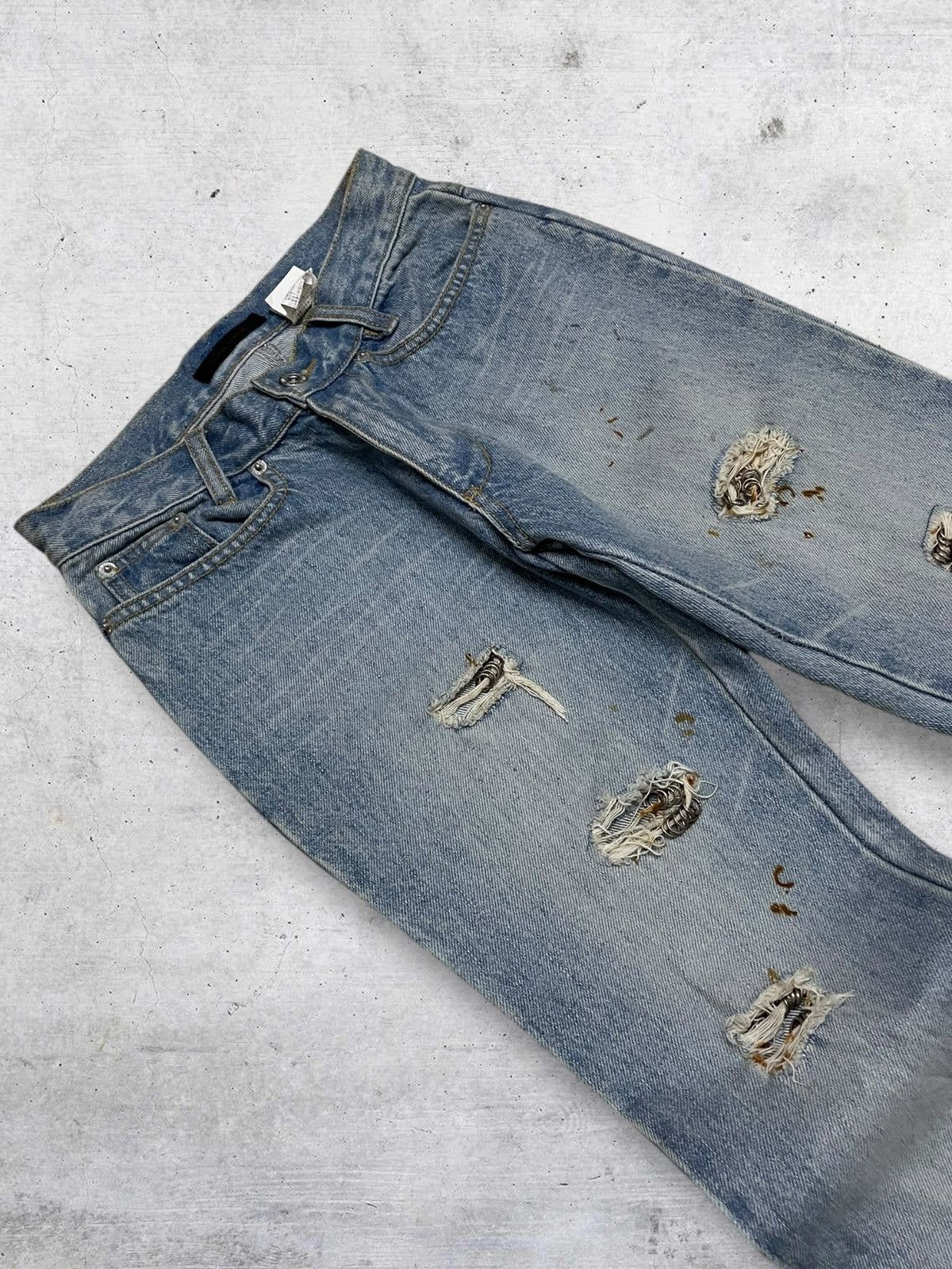 If Six Was Nine VINTAGE DONA MARIE JAPAN DESIGNER FLARED PIERCING WASHED Size US 27 - 7 Thumbnail