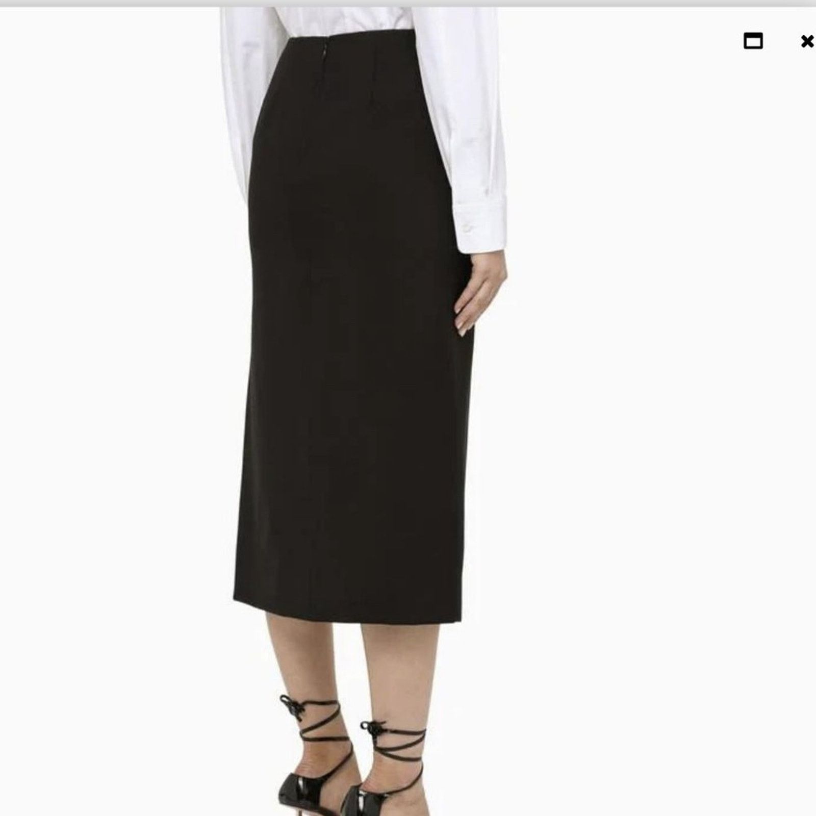 Alexander McQueen Alexander McQueen Wool Mohair slit asymmetric hem skirt 42 6 Size 28" / US 6 / IT 42 - 4 Thumbnail