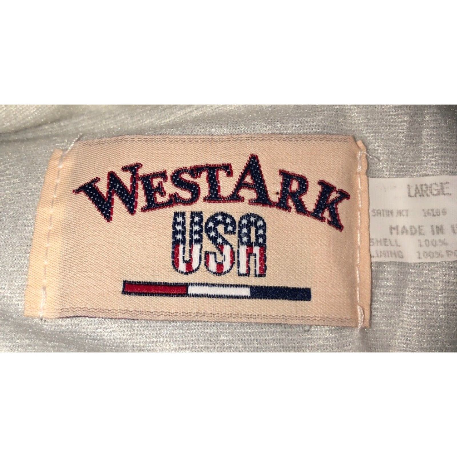Vintage West Ark USA Mens Gray Satin Snap Button Front Jacket Size L Size US L / EU 52-54 / 3 - 6 Thumbnail