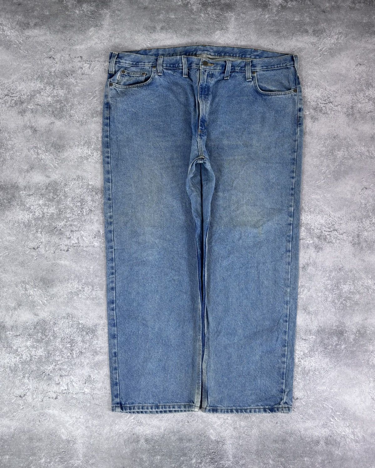 Carhartt Vintage Carhartt Men’s Denim Jeans Baggy Straight Light Blue Size US 44 / EU 60 - 2 Thumbnail