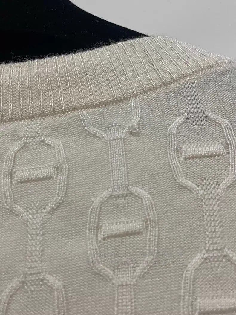 Hermes Hermes Pig nose printed zipper cardigan, silk and cashmere Size XS / US 0-2 / IT 36-38 - 5 Thumbnail