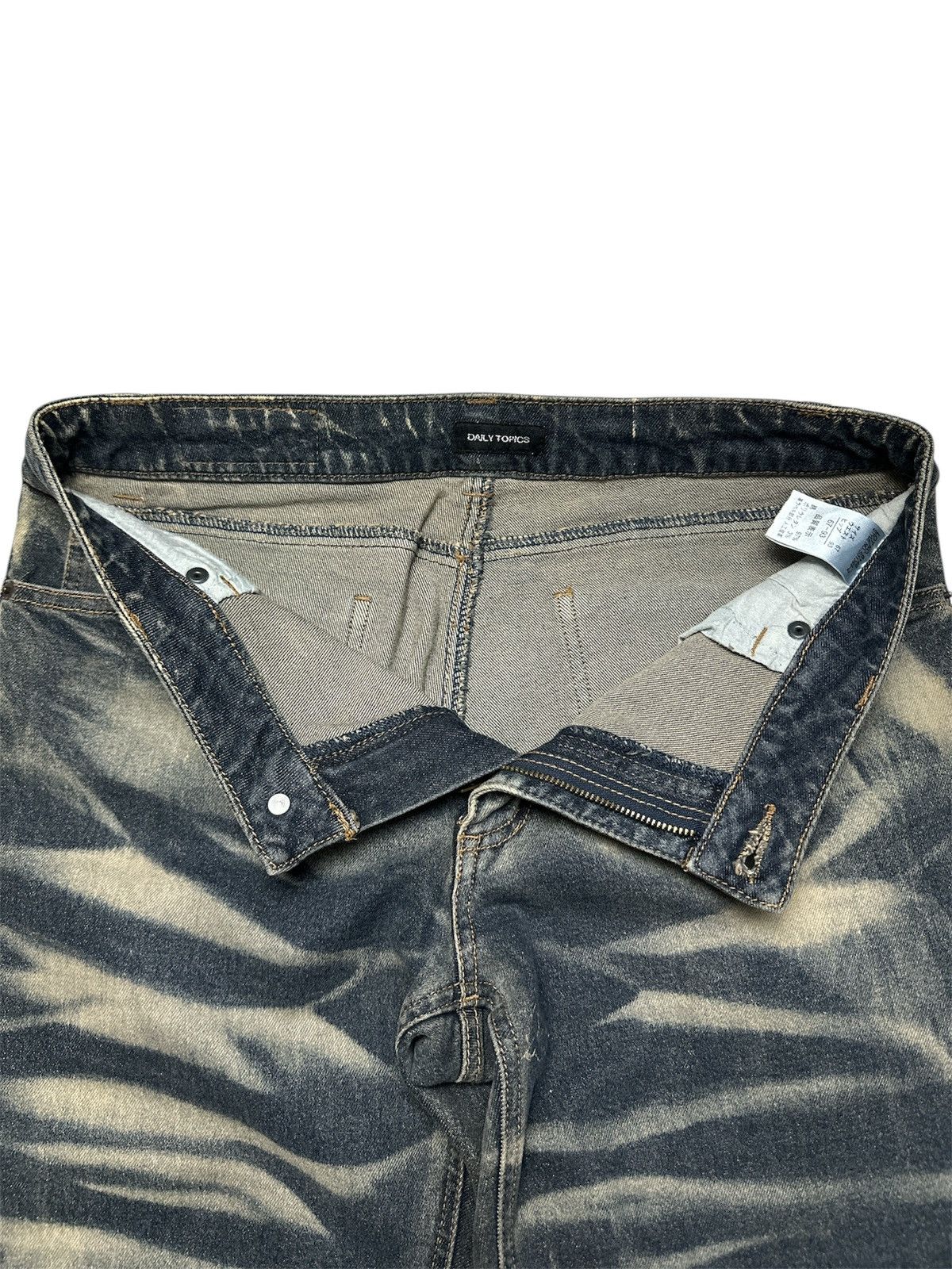 GOA Distressed Daily Topics Flare Clawmark Y2K Lgb Goa Style Size US 31 - 7 Thumbnail