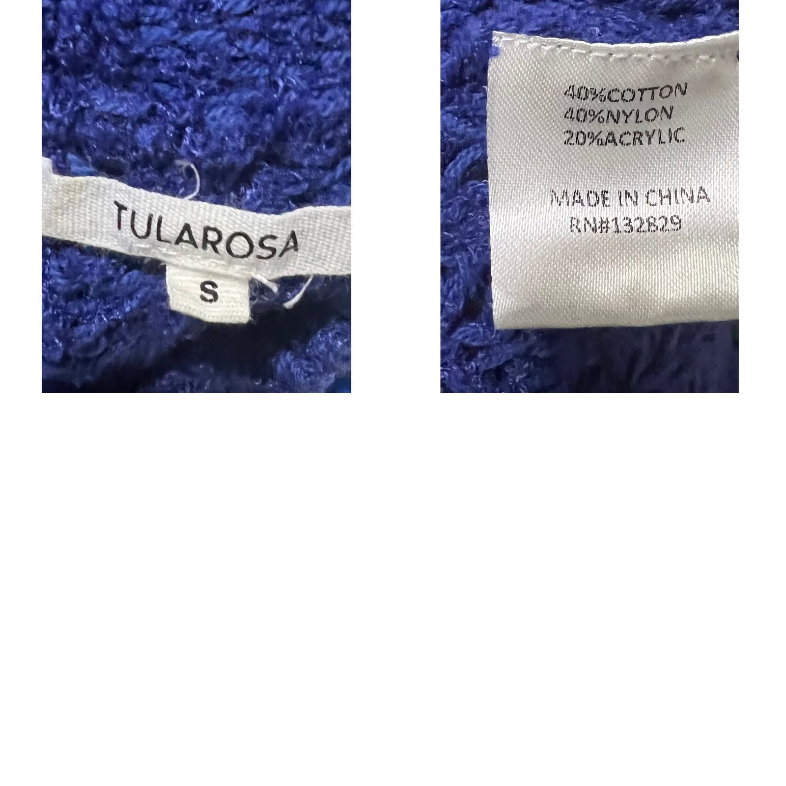Vintage Tularosa Merle Sweater Marble Blue Women’s Small Cotton Blend Soft Mock Neck Pullover Casual Bohemian Designer Womens Mens Size S / US 4 / IT 40 - 8 Thumbnail