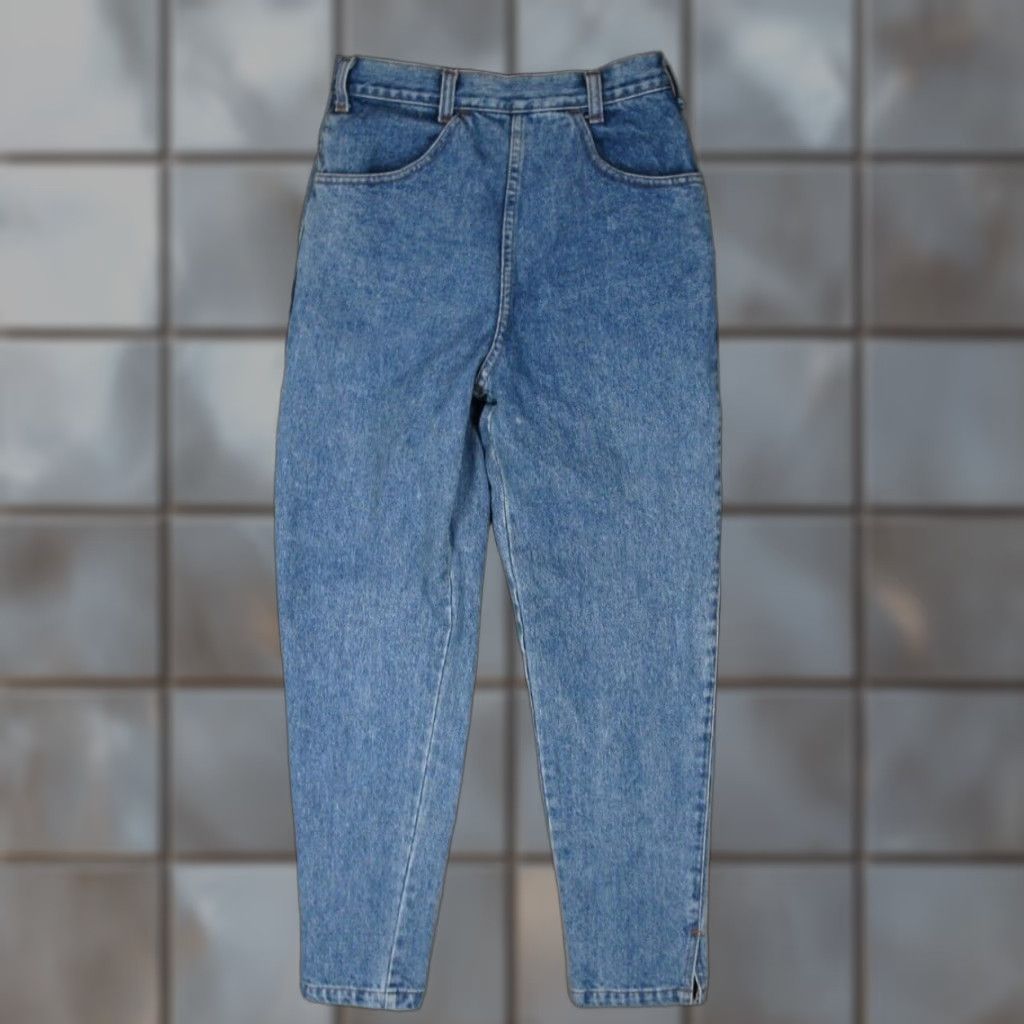 Gap VINTAGE Gap High Rise Tapered Jeans Womens 24x28 Blue Cotton 90s Size 27" / US 4 / IT 40 - 1 Thumbnail