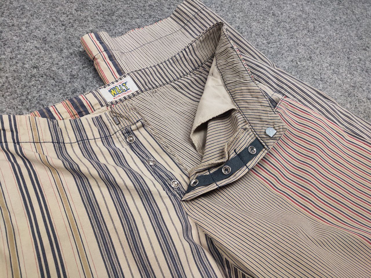 W&LT Vintage W&LT Walter Van Beirendonck Puk Puk Striped Pants Size US 34 / EU 50 - 17 Thumbnail