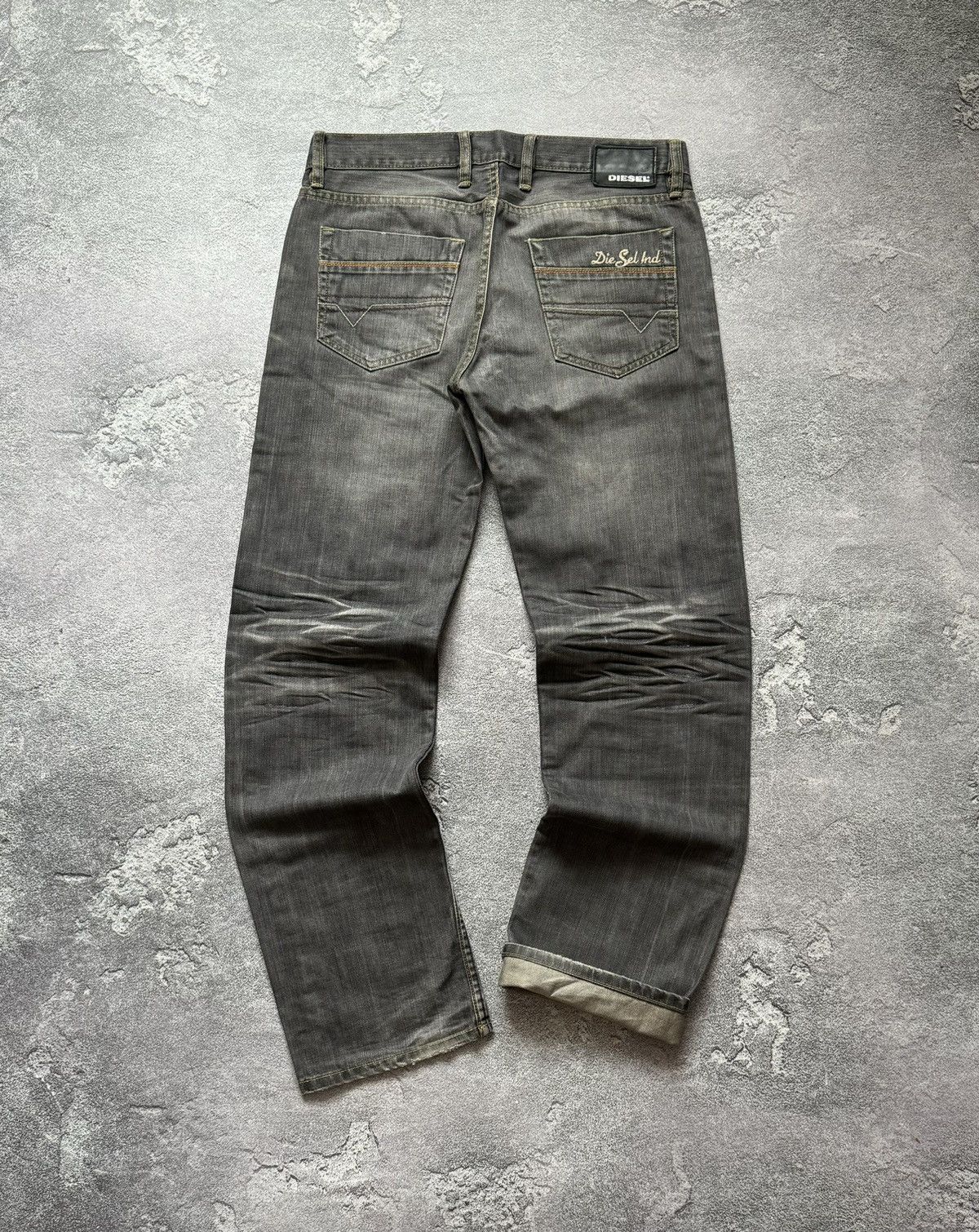 Diesel 34/34 relaxed denim pant trouser Jean chino distresse