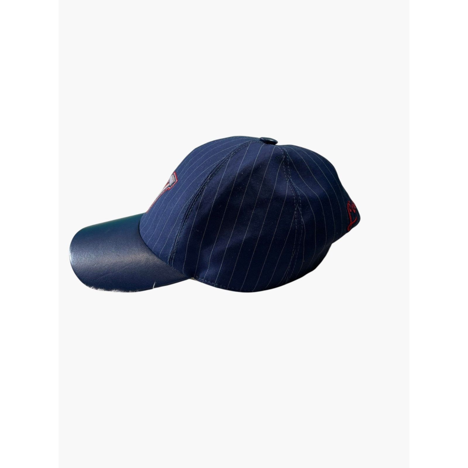 Louis Vuitton Louis Vuitton Pinstripe Embroidered Logo Navy Hat Size ONE SIZE - 4 Thumbnail