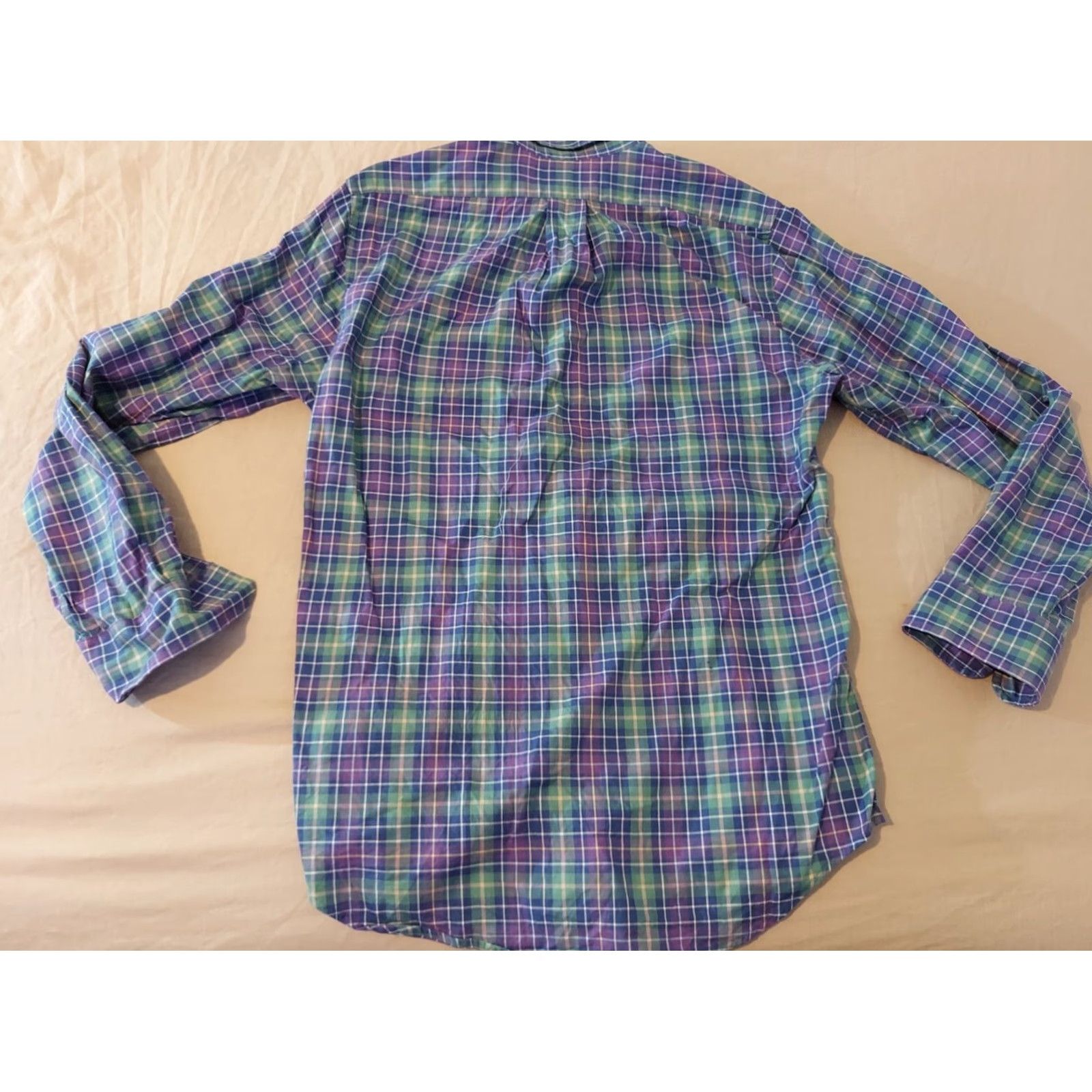 Vineyard Vines Vineyard Vines Shirt Plaid Button-Up Long Sleeve S Purple Cotton Mens Size 36R - 5 Thumbnail
