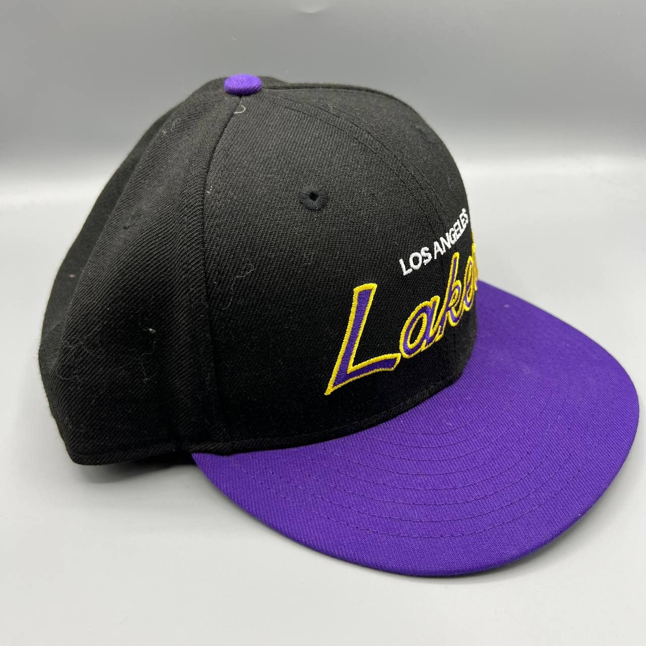 New Era Los Angeles LA Lakers Hat Men Black Purple NBA Snap Back Cap Size ONE SIZE - 3 Thumbnail