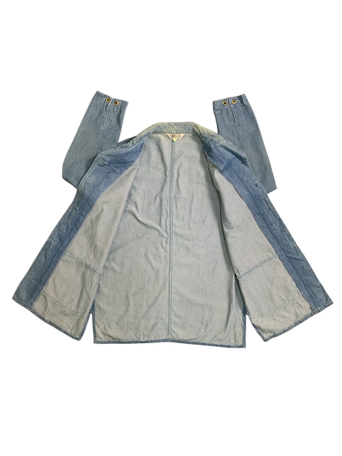 RENOWN Rare Vintage Simple Life Renown Soft Denim Chore Jackets Size US L / EU 52-54 / 3 - 3 Thumbnail
