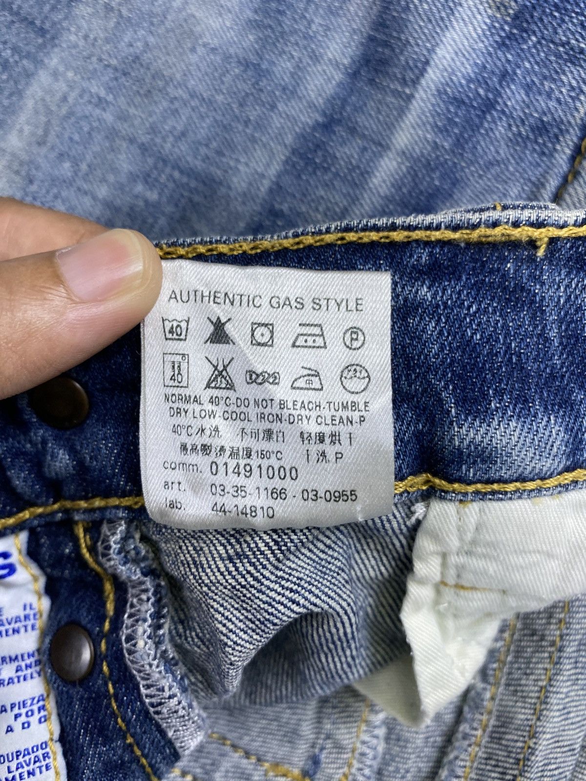 GAS Vintage GAS Distressed Blue Denim Jeans Pants Size US 31 - 17 Thumbnail