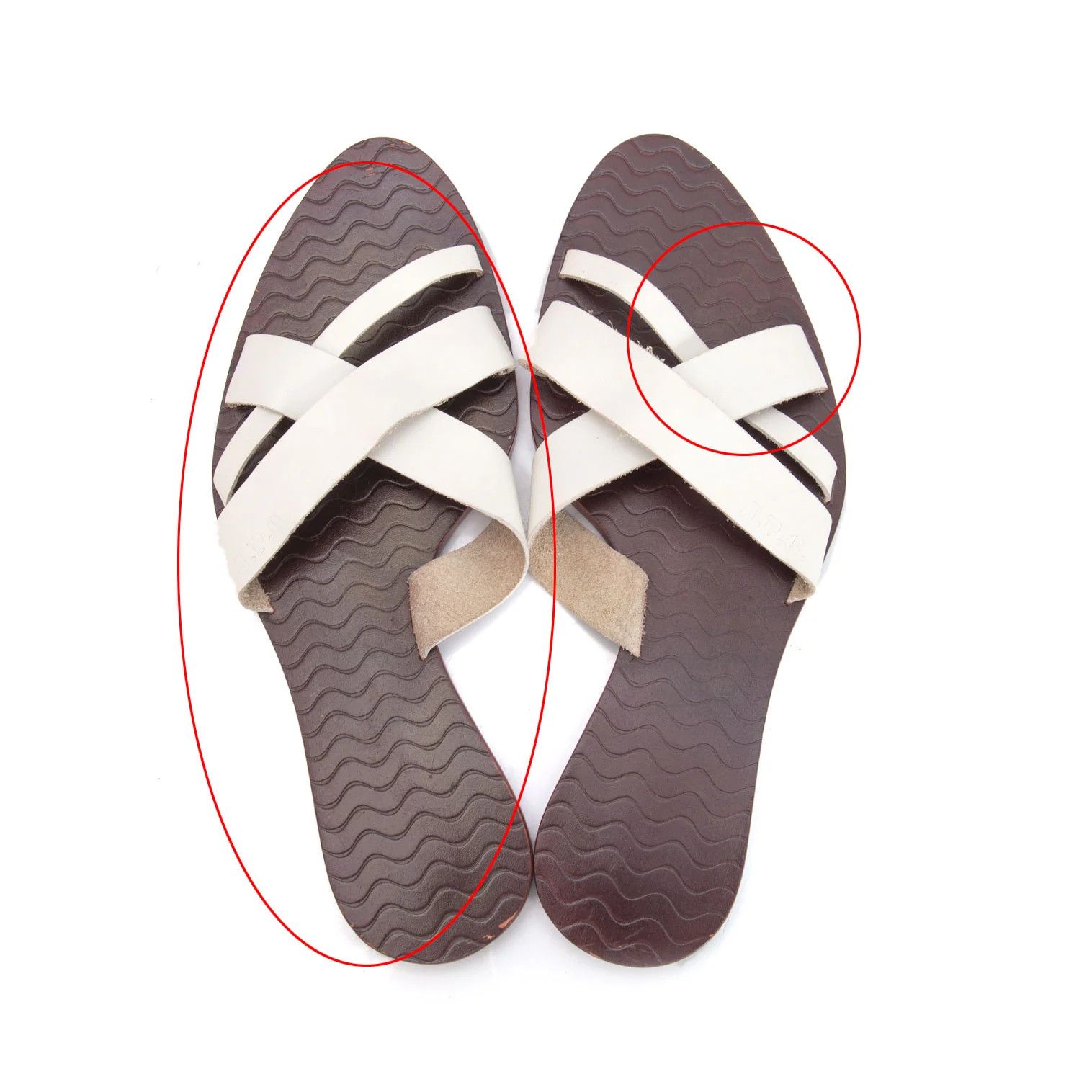 Jean Paul Gaultier Leather Cross Strap Sandals in Black and White Size 25 Size US 7 / EU 40 - 10 Thumbnail