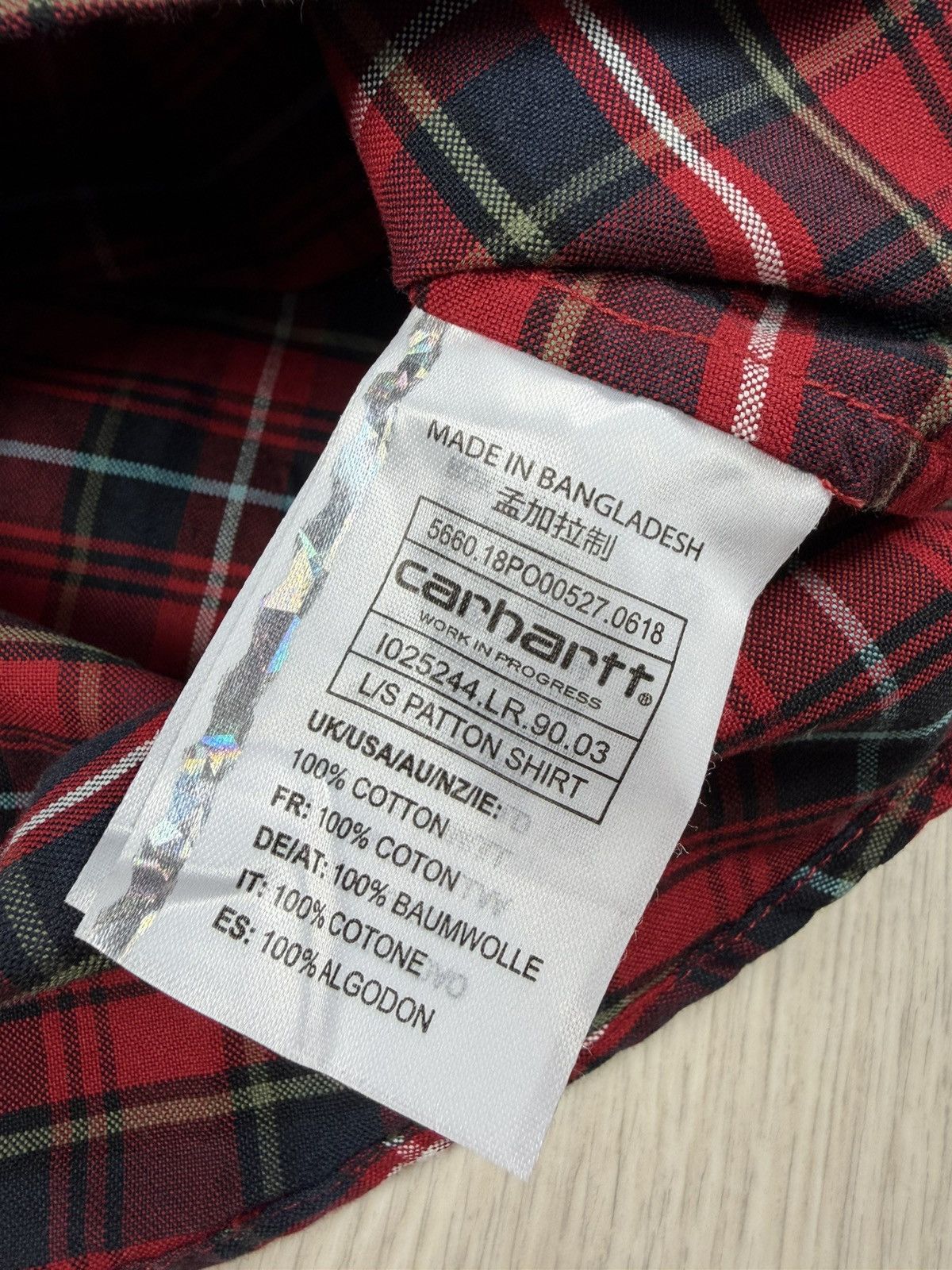 Carhartt Carhartt WIP Patton Red Shirt Size M Size US M / EU 48-50 / 2 - 8 Thumbnail