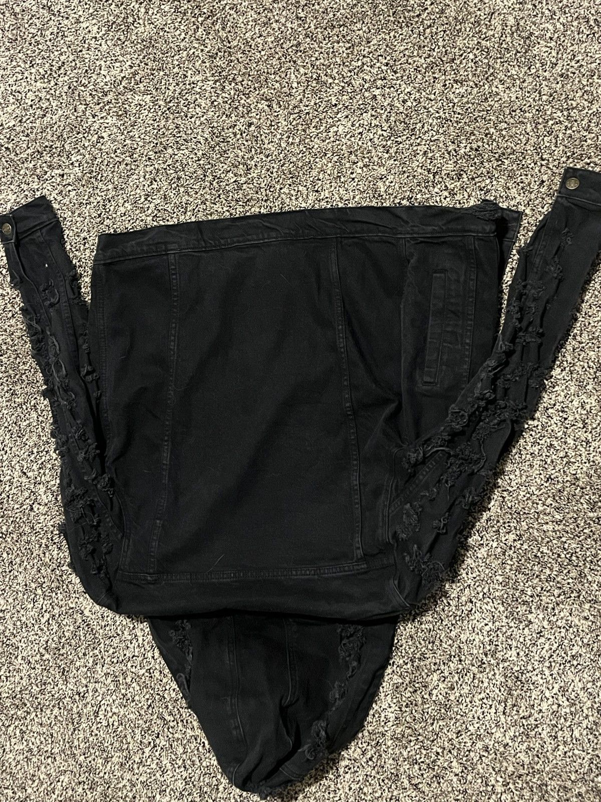 Other Black distressed denim jacket Size US S / EU 44-46 / 1 - 2 Thumbnail