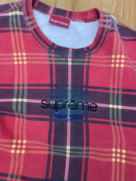 Supreme Supreme Plaid Crewneck (L) | Grailed