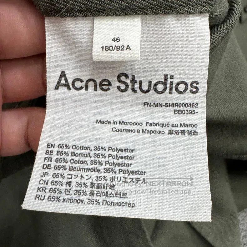 Vintage Acne Studios Green Long Sleeve Shirt. Size US M / EU 48-50 / 2 - 4 Thumbnail