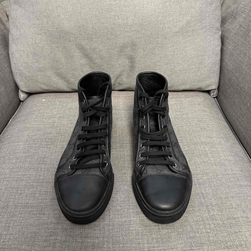 Gucci Gucci Vintage GG Canvas High-Top Sneakers Size US 8.5 / EU 41-42 - 2 Thumbnail