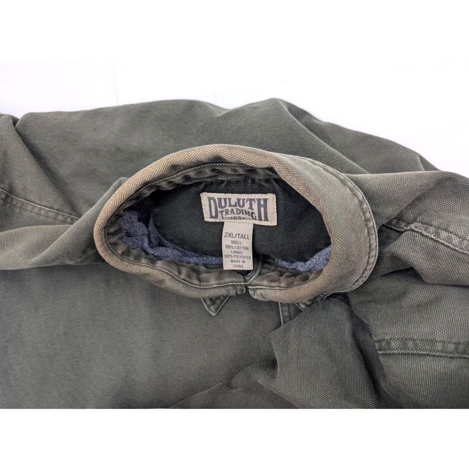 Olive Duluth Jacket Men 2XL Olive Green Fleece Lined Barn Chore Coat Size US XXL / EU 58 / 5 - 7 Thumbnail