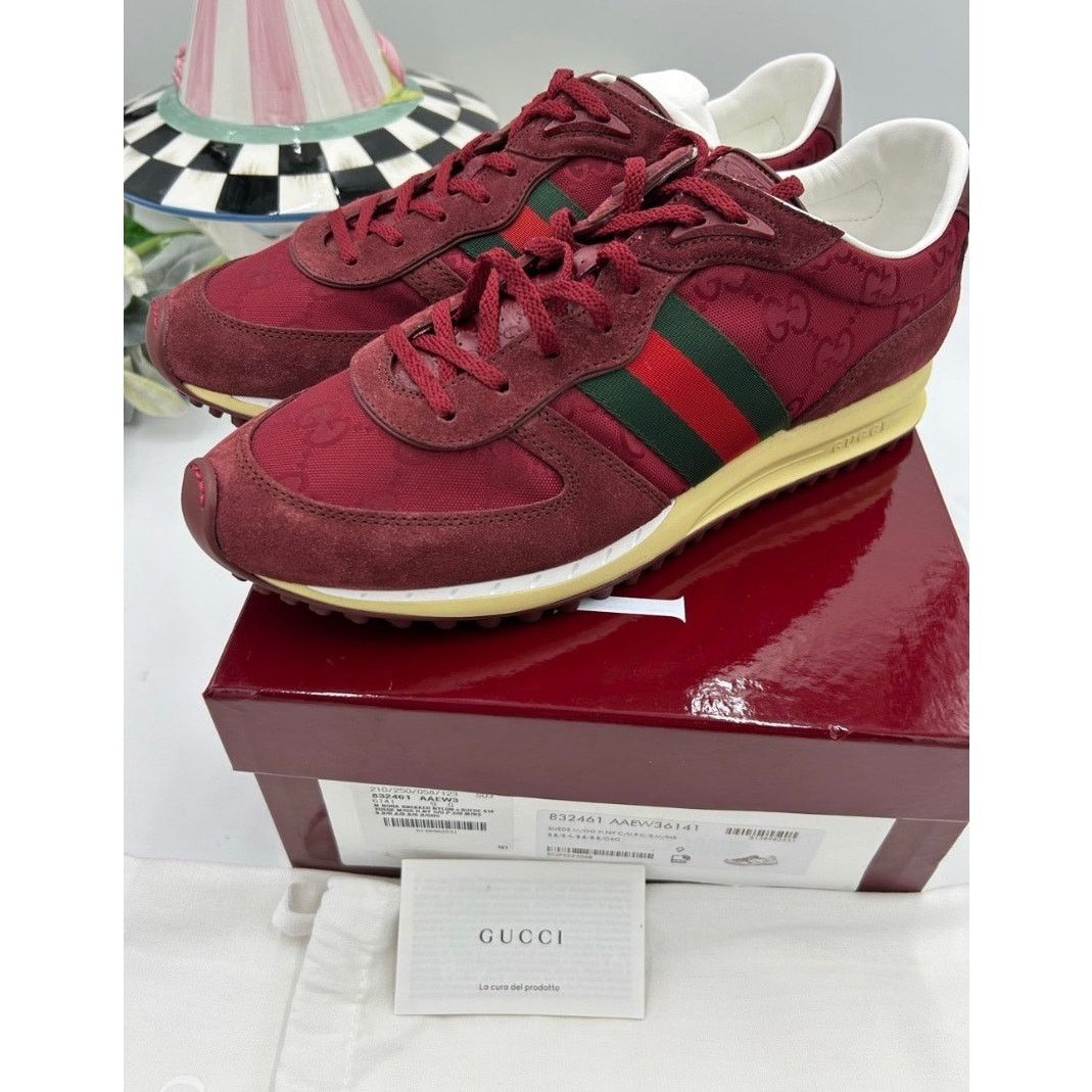 Gucci Gucci RE MOTION suede Web stripe sneakers sz 9 fits 9.5 US Size US 9.5 / EU 42-43 - 5 Thumbnail