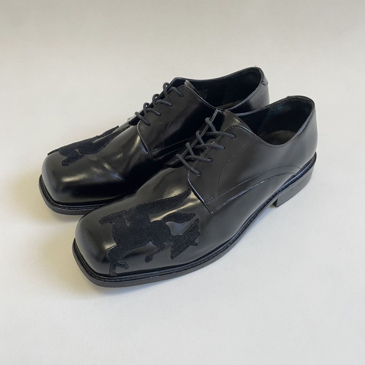 Stefan Cooke ‘Pegasus Patch’ Square Toe Leather Derby Shoes Size US 12 / EU 45 - 8 Thumbnail
