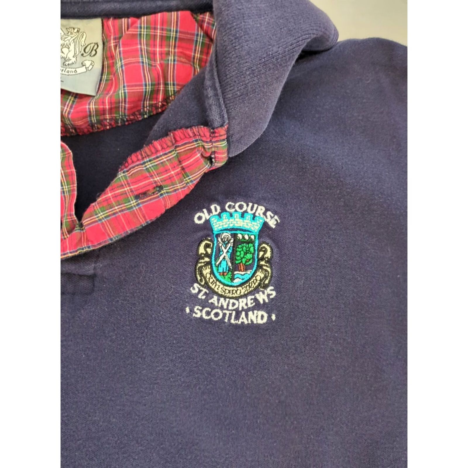 Vintage Old Course St. Andrews Scotland Polo Blue Size Large Men's Polo Size US L / EU 52-54 / 3 - 2 Thumbnail