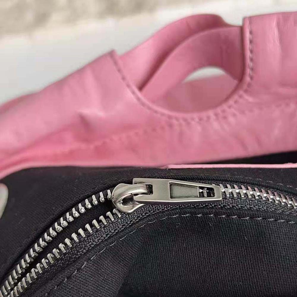 Balenciaga o1mt1gz0824 Size: OS / Crush Small Tote Bag in Pink Size ONE SIZE - 6 Thumbnail