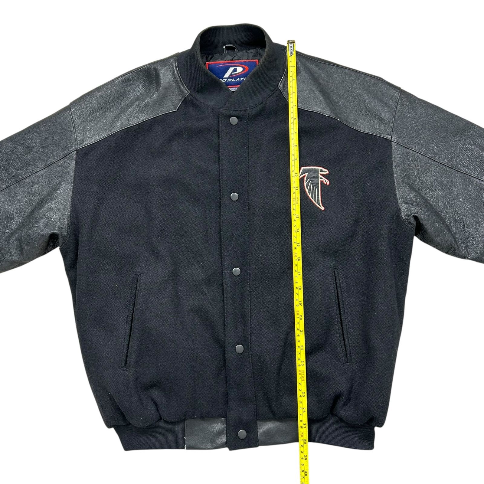NFL VTG 90s ATLANTA FALCONS PRO PLAYER VARSITY JACKET BLACK Size US L / EU 52-54 / 3 - 9 Thumbnail