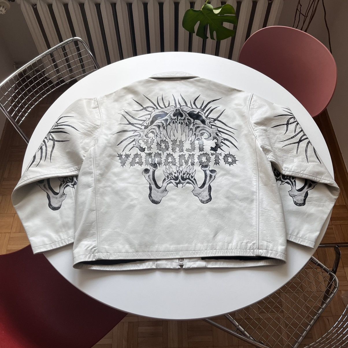 Supreme × Yohji Yamamoto Supreme Y’s by Yohji Yamamoto Leather Jacket White XL Bladee Size US XL / EU 56 / 4 - 1 Thumbnail