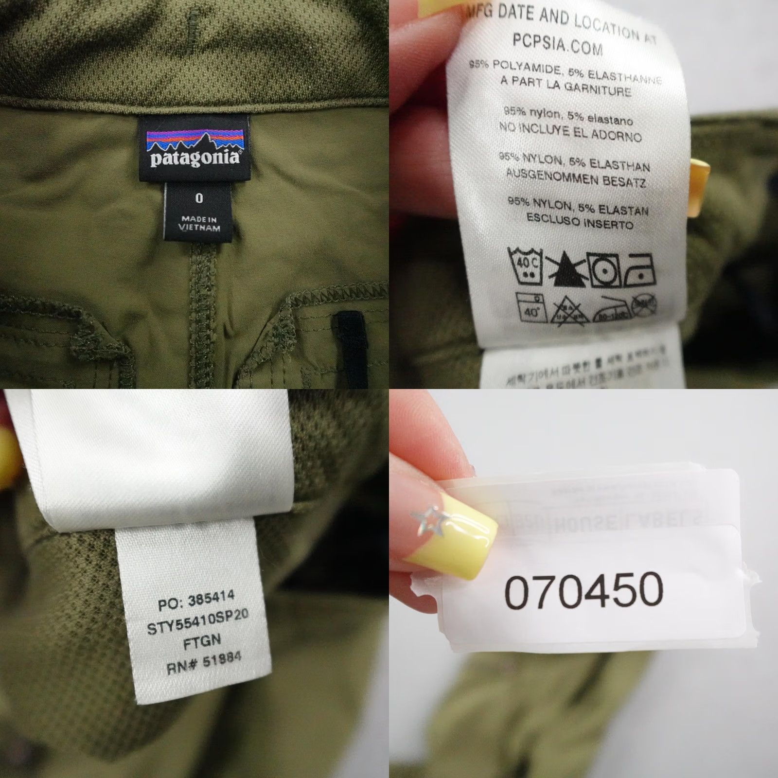 Patagonia Patagonia Pants Womens 0 Green Quandary Hiking Cargo Trail Lightweight Stretch Size 25" / US 0 / IT 36 - 9 Thumbnail