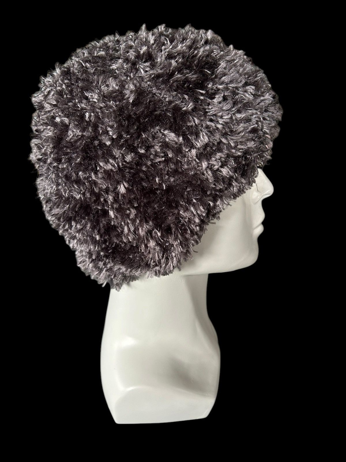 Japanese Brand × Kapital × Vintage Mohawk Japanese Punk Bondage Style fur Hairy Beanie Hats ☠️☠️ Size ONE SIZE - 2 Thumbnail