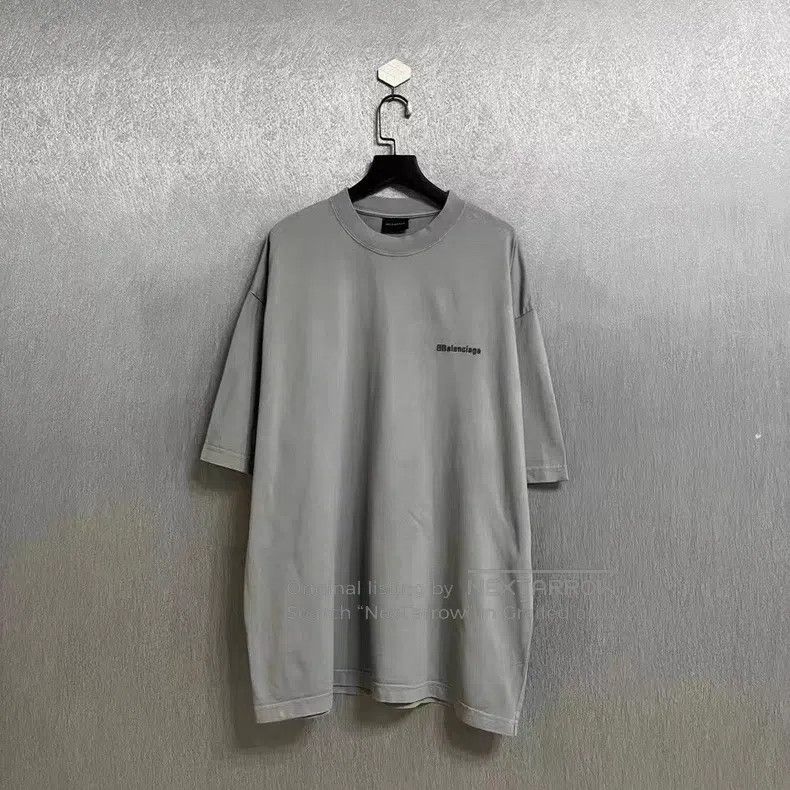 Balenciaga Balenciaga Concrete Grey BB Letter Short Sleeve Size US L / EU 52-54 / 3 - 1 Thumbnail