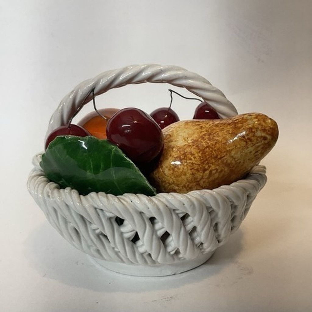 Other VTG Bassano Capodimonte Italy Ceramic Fruit Basket Figurine Size ONE SIZE - 10 Thumbnail