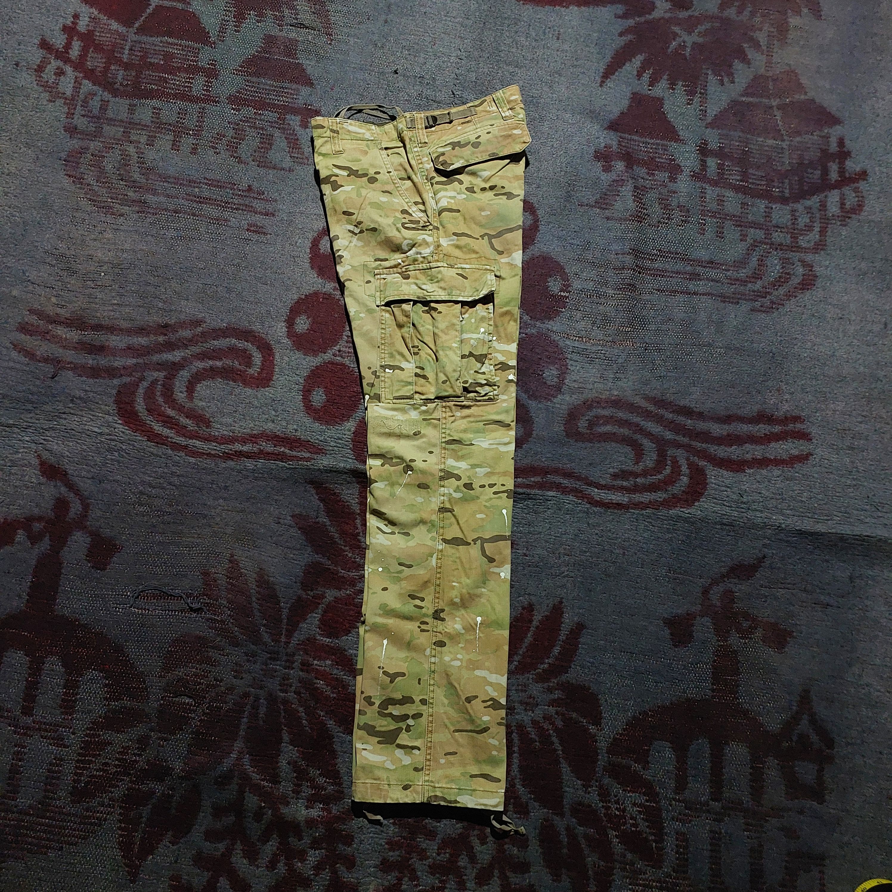 Buzz Rickson's Sophnet Camouflage Paint Splattered Cargo Pants Size US 32 / EU 48 - 6 Thumbnail