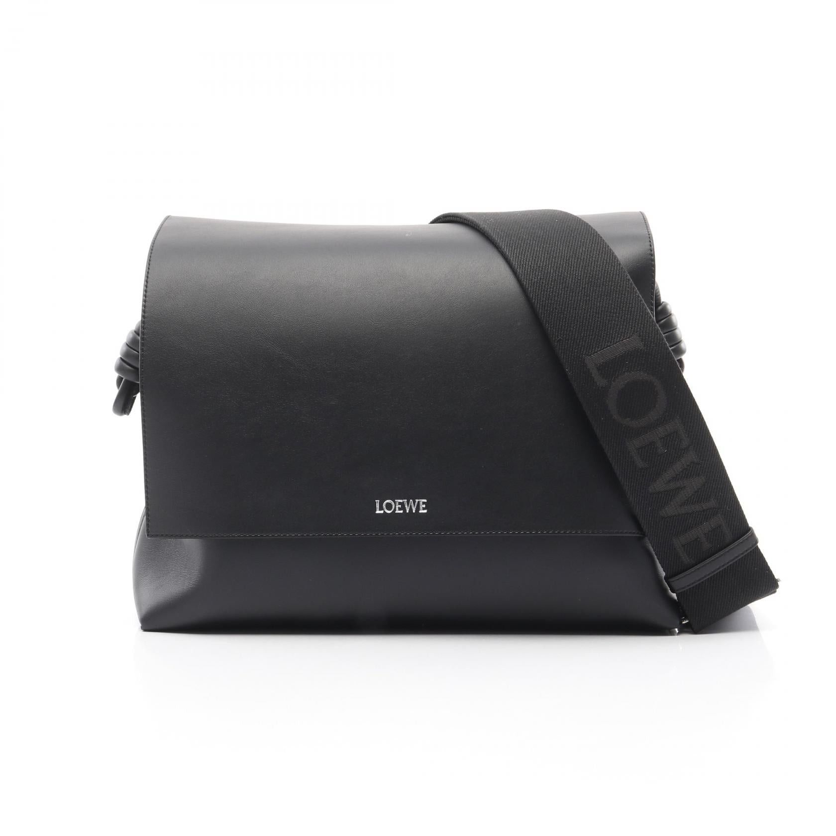 Loewe Loewe Flamenco Satchel Shoulder Bag Leather Black Size ONE SIZE - 1 Thumbnail