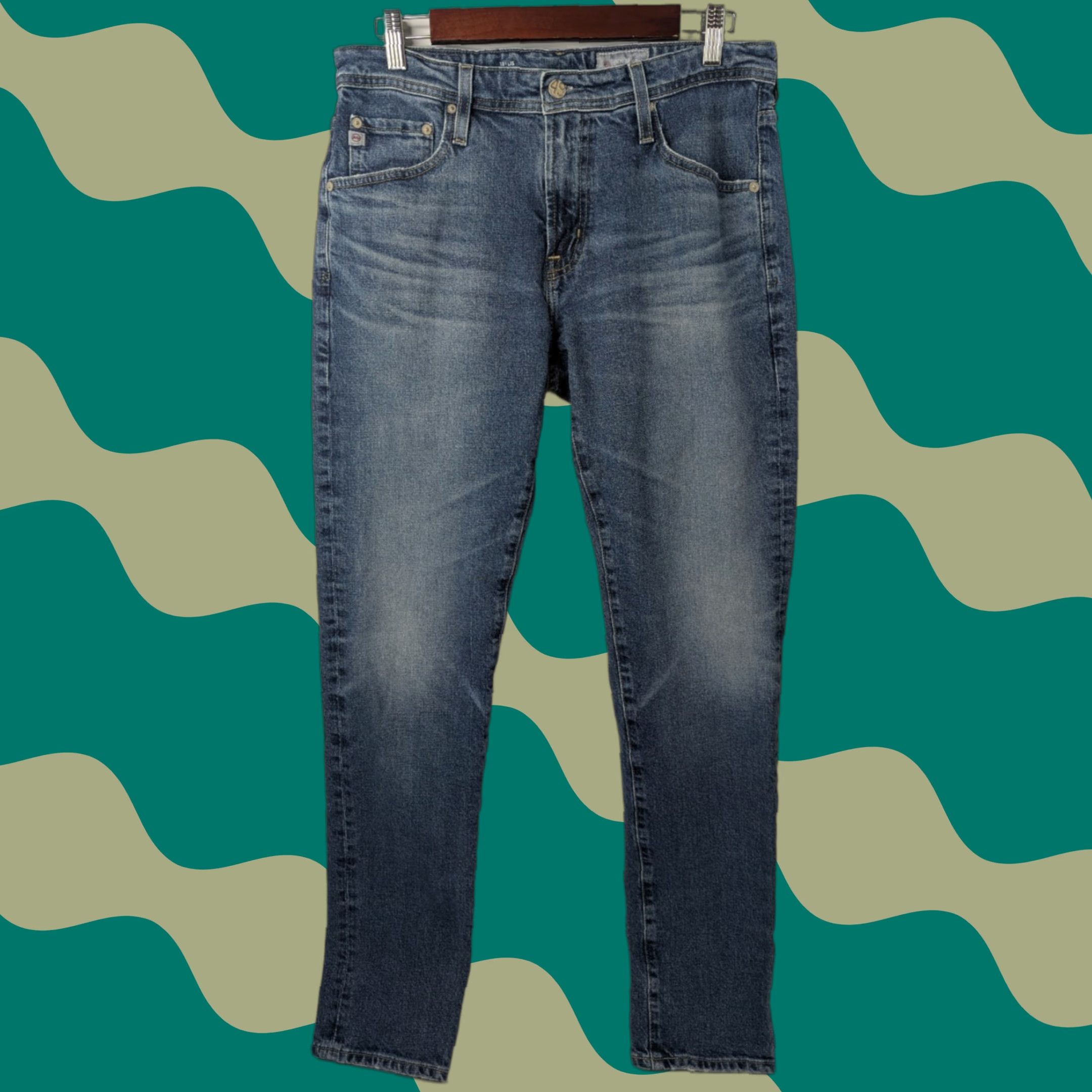 Vintage AG Adriano Goldschmied Jeans Mens 32x33 The Tellis Modern Slim Denim 360 Stretch Size US 32 / EU 48 - 1 Thumbnail