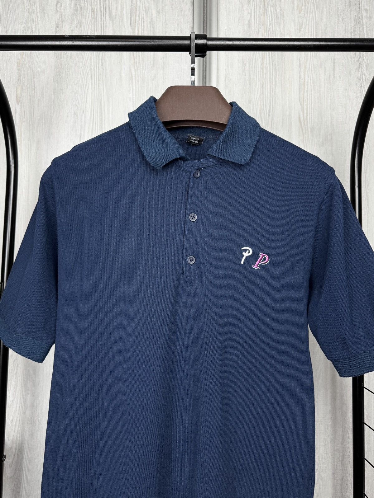 Patta Patta Navy Blue classic double P logo cotton polo tee shirt Size US M / EU 48-50 / 2 - 3 Thumbnail