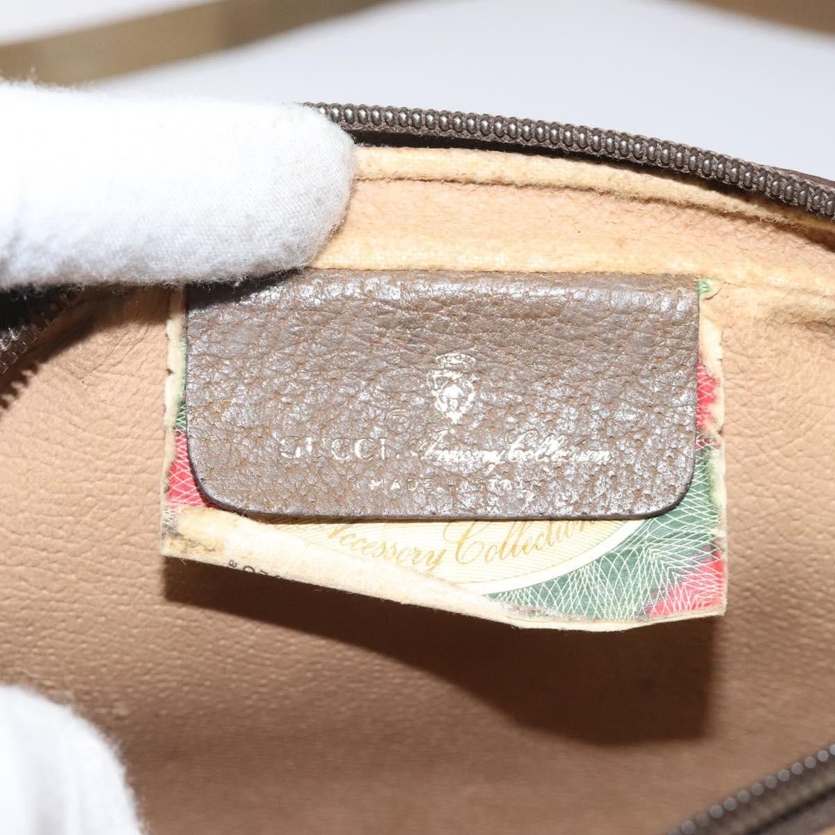 Gucci GUCCI GG Supreme Web Sherry Line Shoulder Bag Pvc Beige 116 Size ONE SIZE - 16 Thumbnail