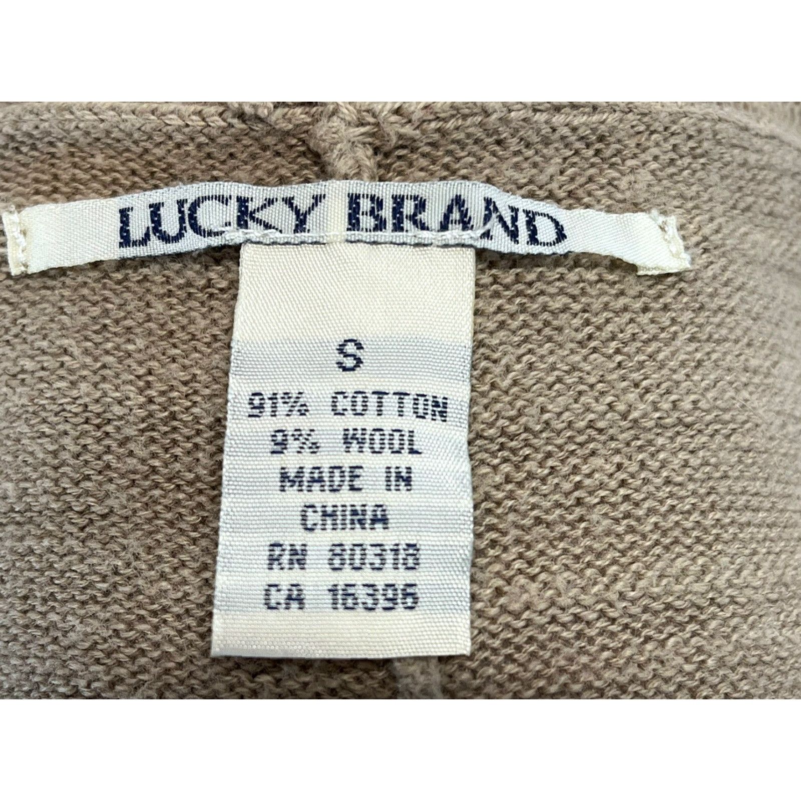 Lucky Brand Lucky Brand Cardigan Sweater Womens S Tan Fringe Pockets Open Front Boho Knit Sweater Ladies Small Size S / US 4 / IT 40 - 5 Thumbnail