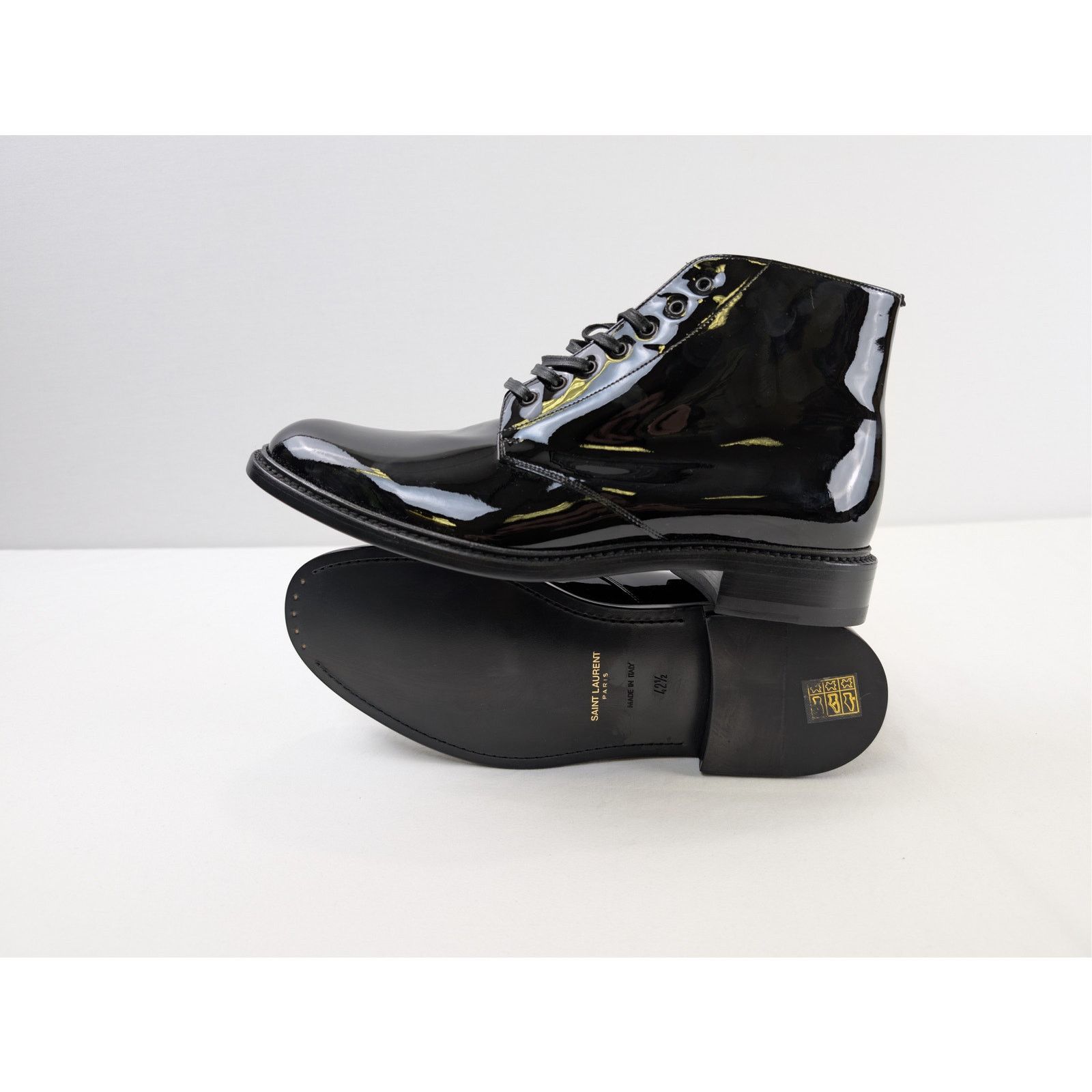 Saint Laurent Paris o1rshd1 Army 20 Lace up Boot in Black Size US 9.5 / EU 42-43 - 13 Thumbnail