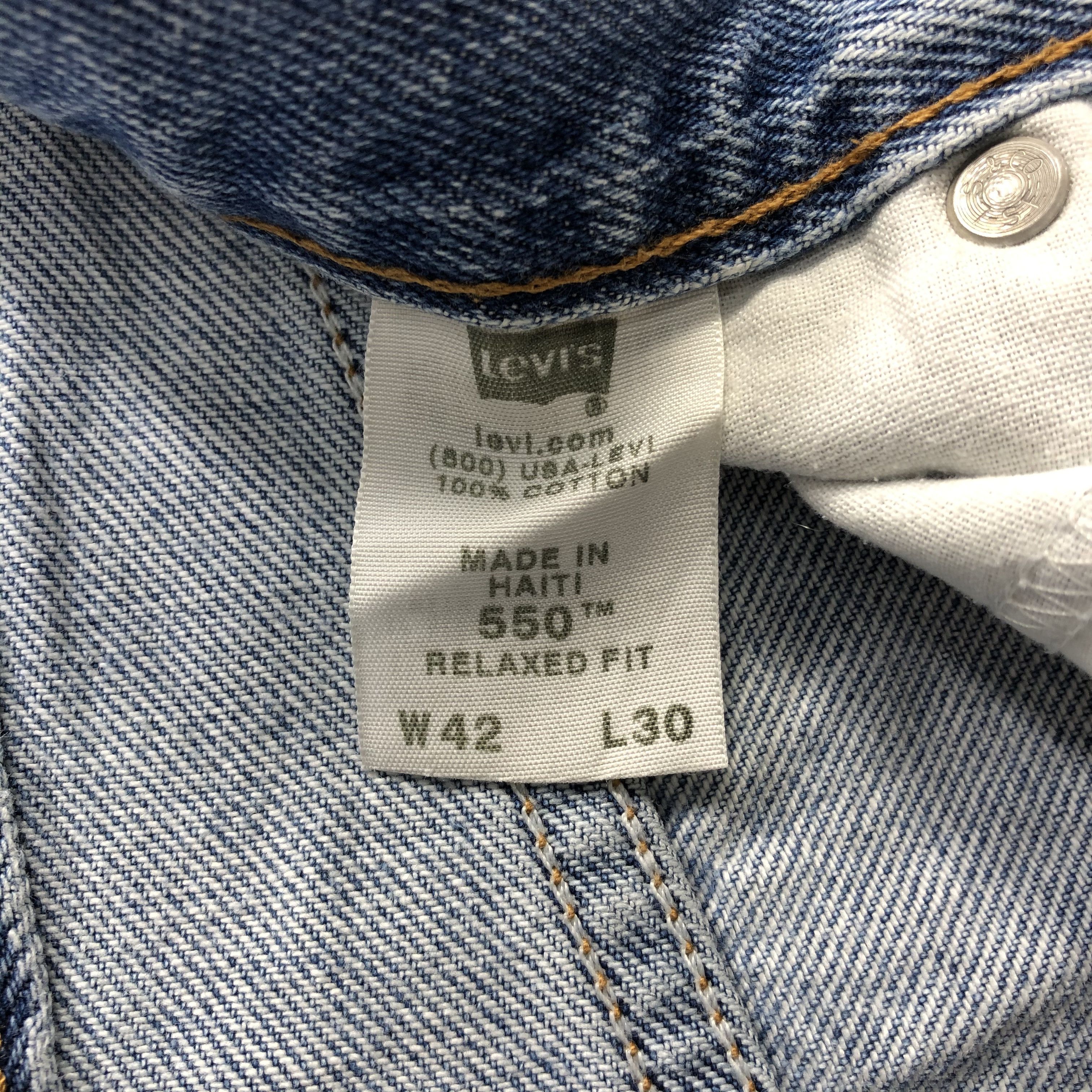 Levi's Vintage Blue Wash Levis 550 Jeans-J1582 Size US 42 / EU 58 - 12 Thumbnail