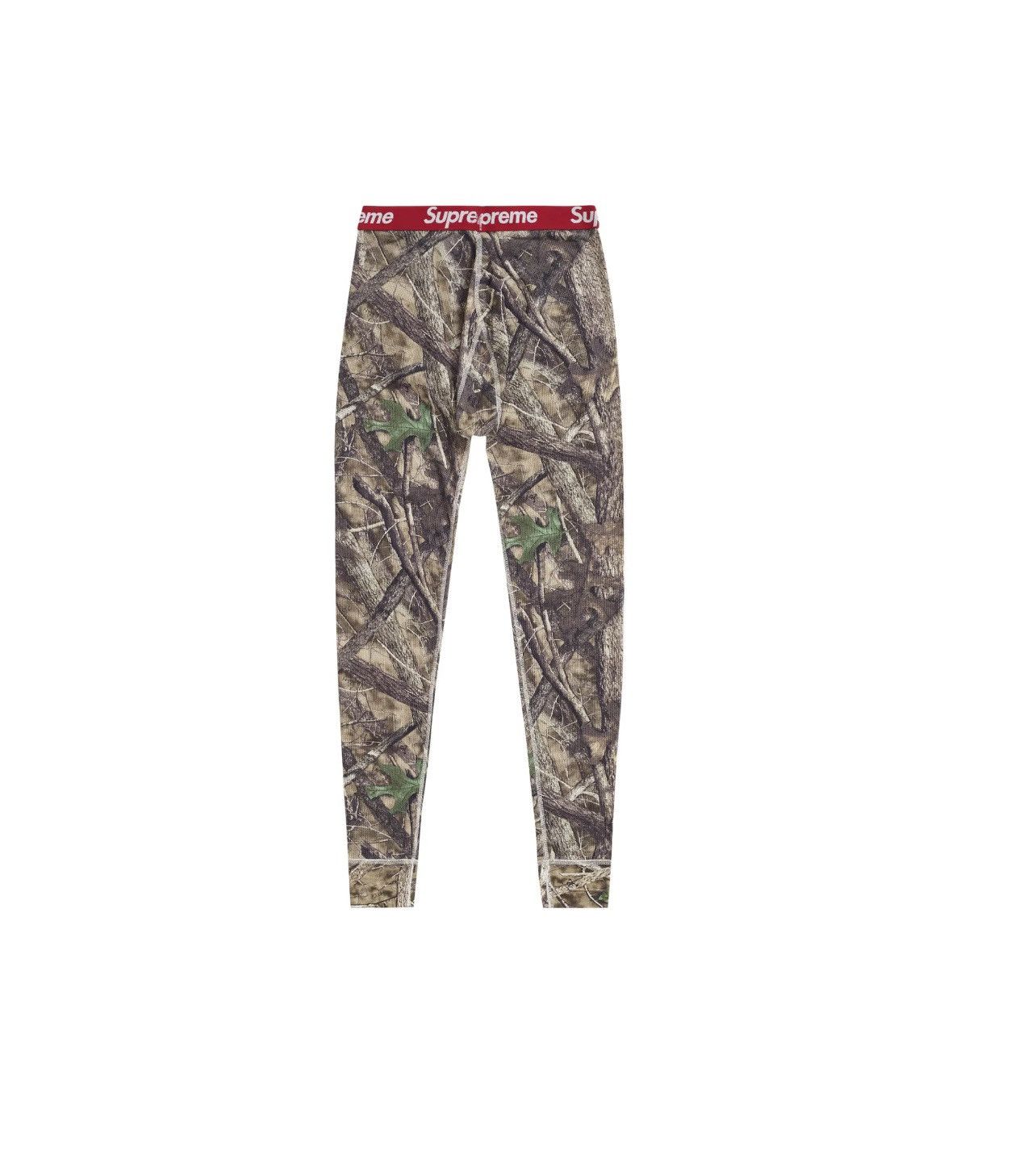 Supreme Hanes Bones Thermal Crew 1 Pack Woodland Camo Men's - FW24 - US
