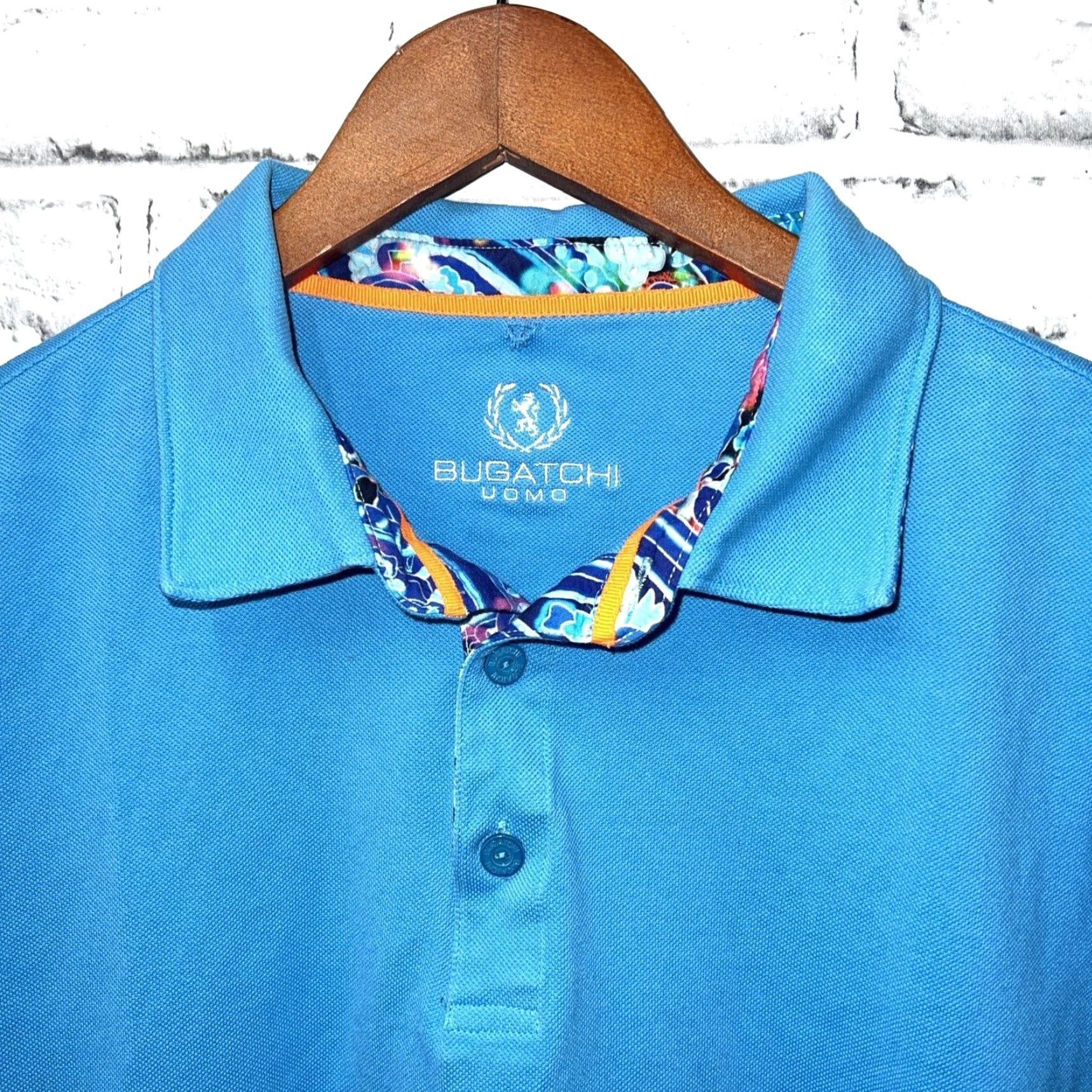 BUGATCHI BUGATCHI UOMO Blue Polo Shirt Mens Size L Size US L / EU 52-54 / 3 - 2 Thumbnail