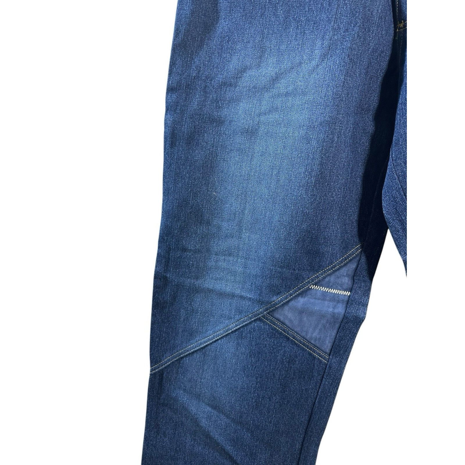 Other Vintage Johnny Blaze Suede Leather Patch Denim Jeans Y2K 90’ Size US 34 / EU 50 - 3 Thumbnail