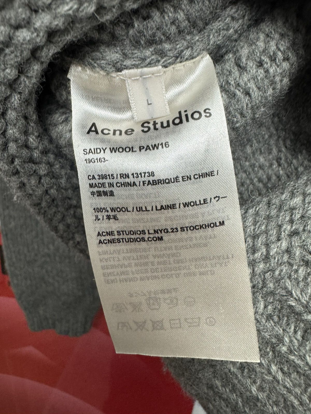Acne Studios Acne Studios 100% Wool Sweater Designer Perfect Knit Gray Size US L / EU 52-54 / 3 - 4 Thumbnail