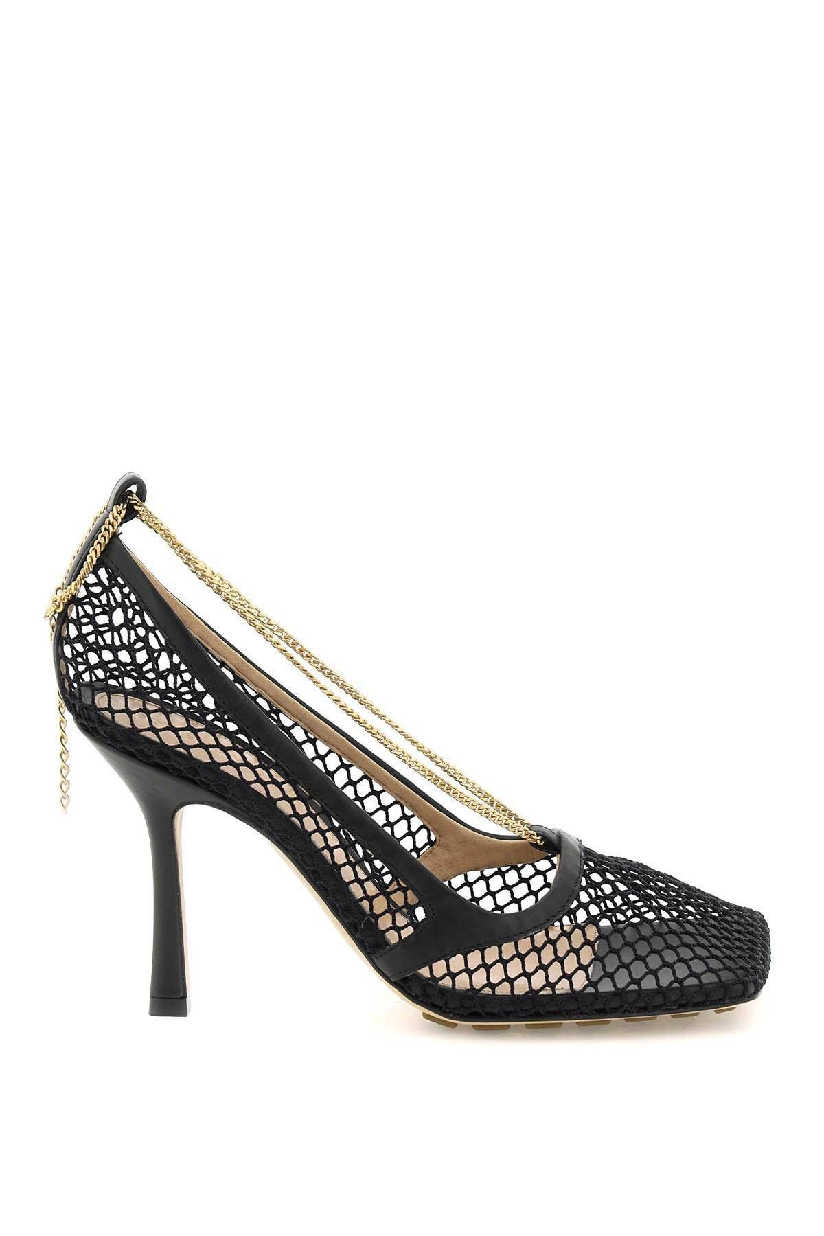 image of Bottega Veneta Stretch Mesh Pumps Size Eu 38 For Women Shoes in Black