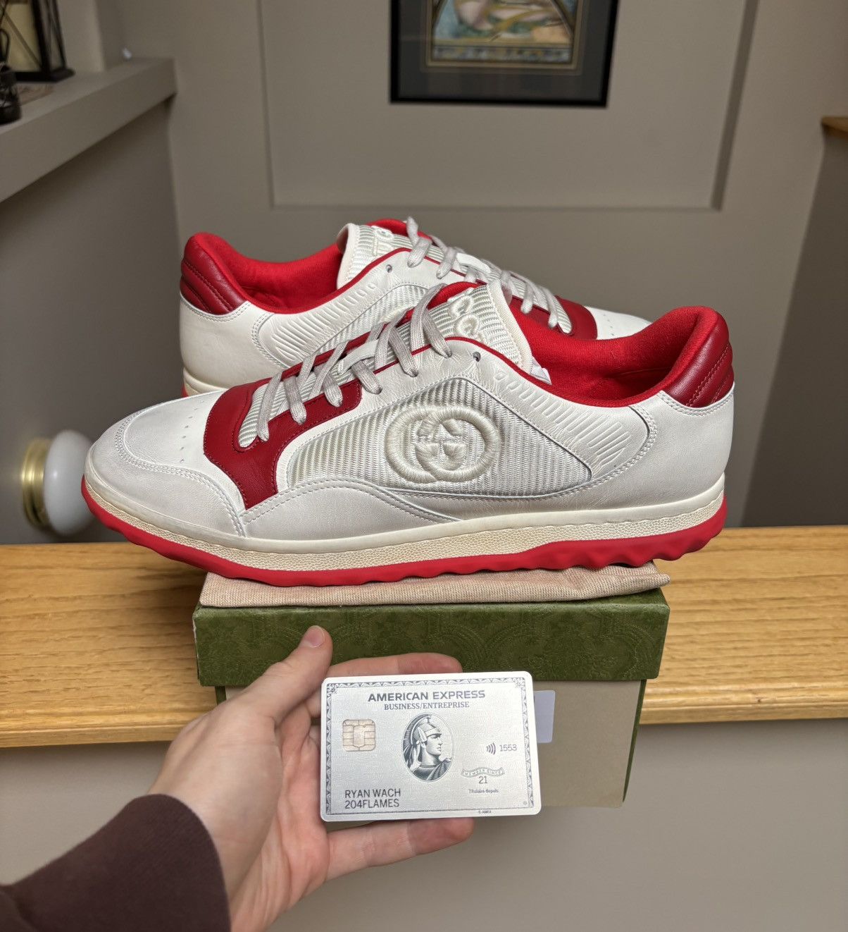 Gucci Gucci White & Red MAC80 Trainer / Sneaker Size US 12 / EU 45 - 2 Thumbnail