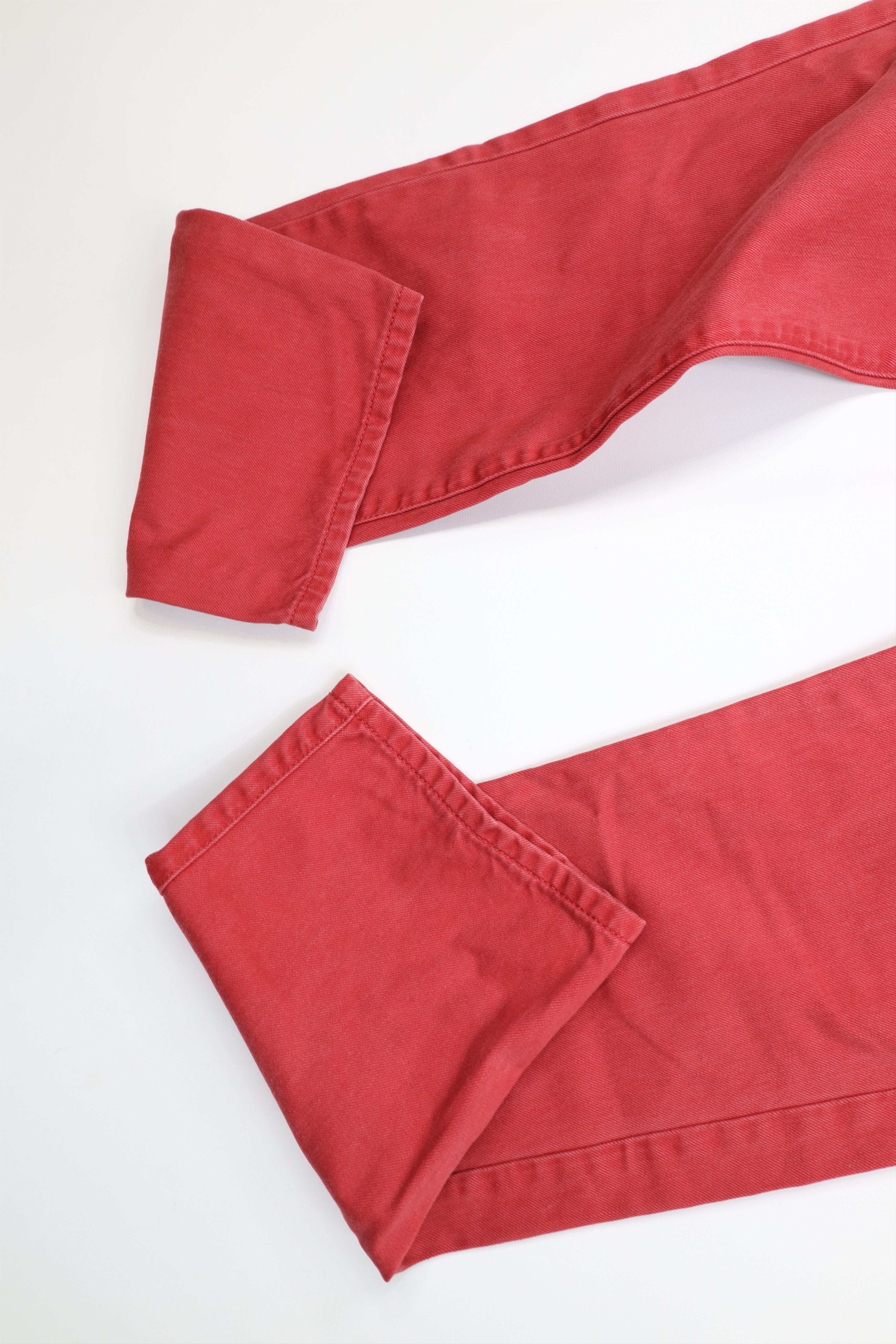 Express Express Rocco Slim Fit Skinny Leg Denim Jeans Red Cotton Size US 32 / EU 48 - 5 Thumbnail